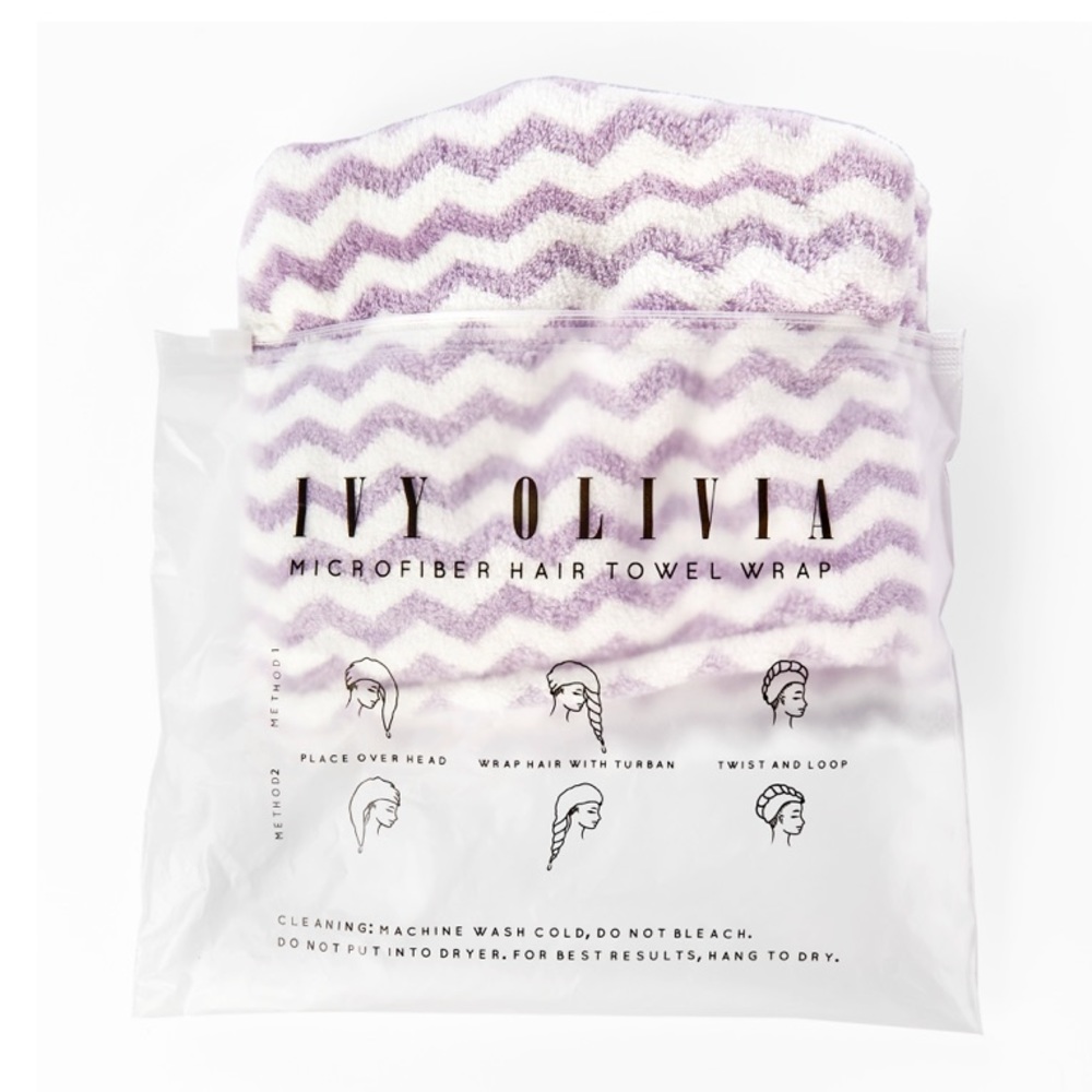 NIP Ivy Olivia Microfiber Hair Towel Wrap